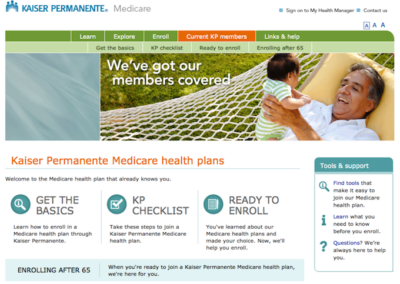 KP Medicare Website